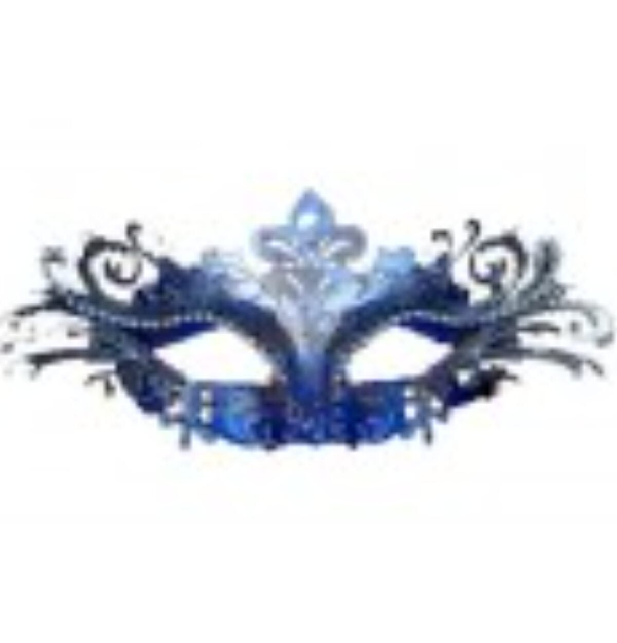 BLUE SILVER FILIGREE MASK