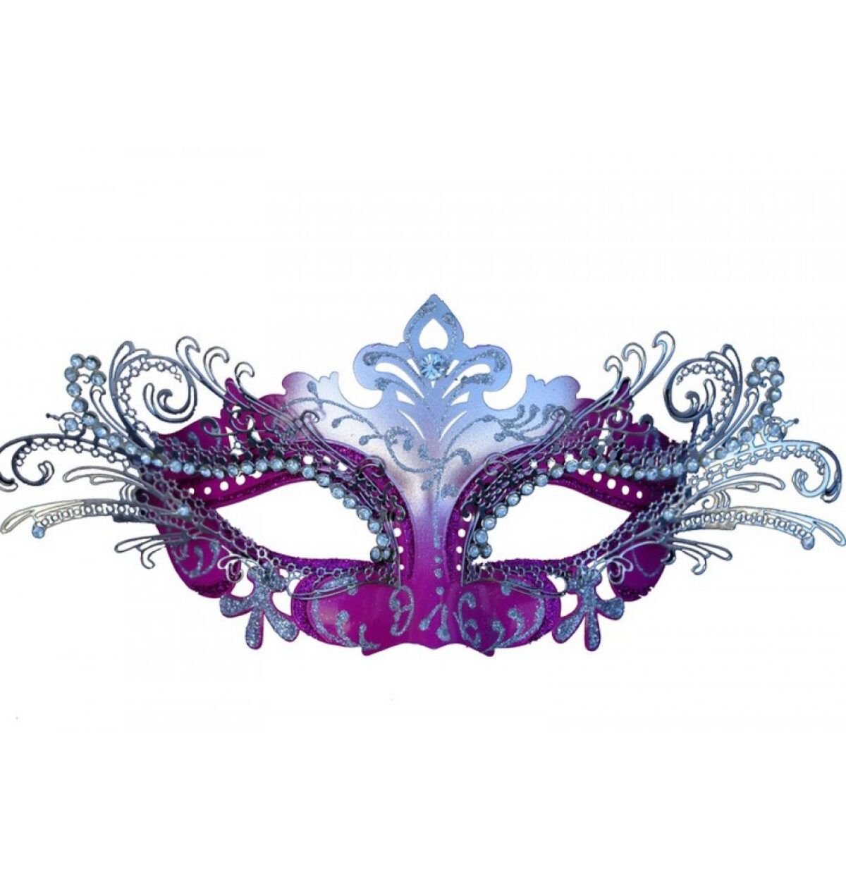 HOT PINK FILIGREE MASK