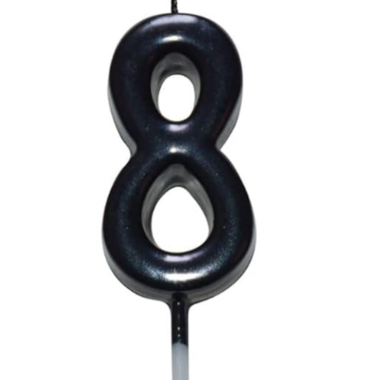 NUMBER CANDLE BLACK 8