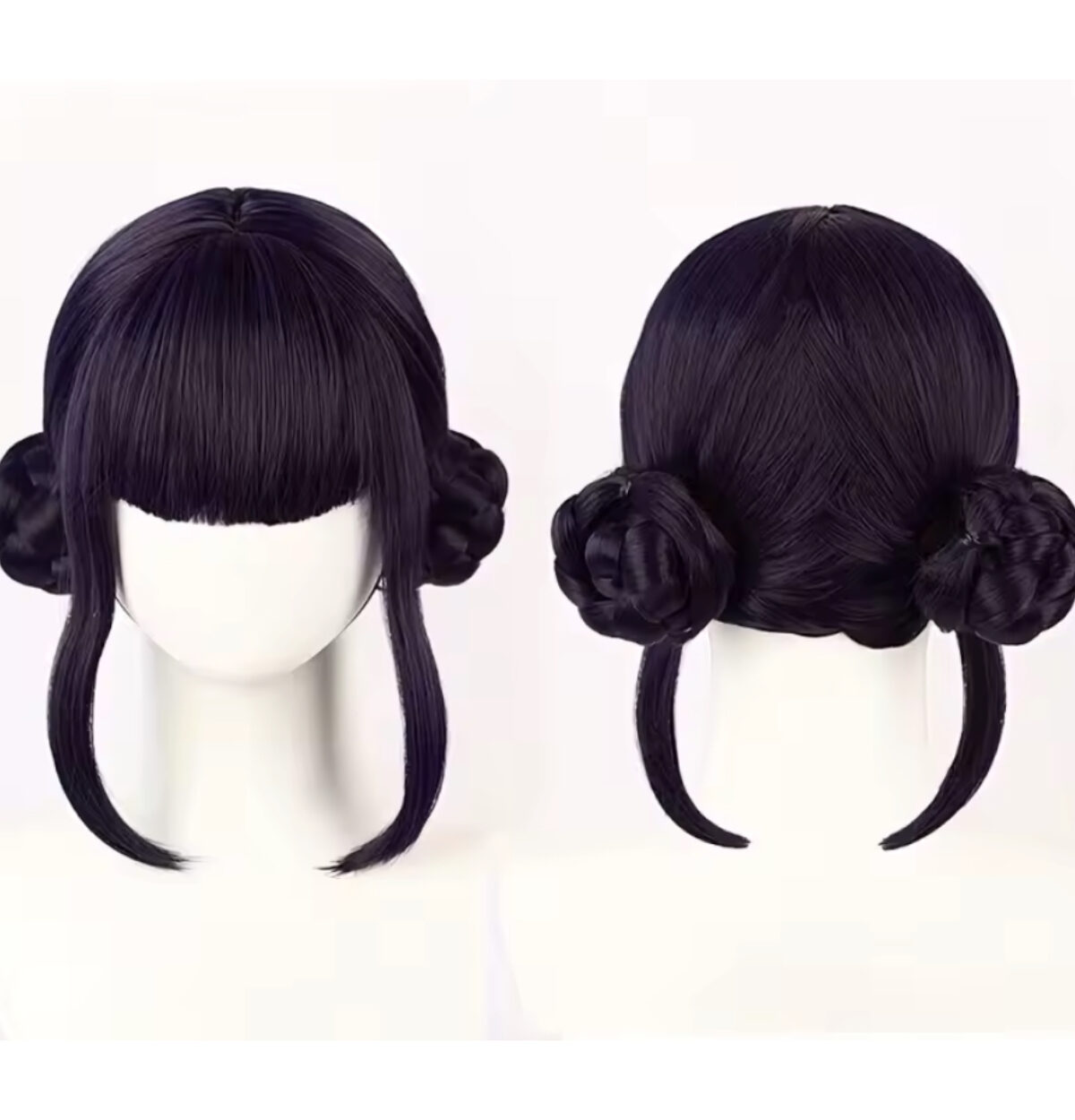 KPOP ANIME HUNTER BLACK DOUBLE BUN GIRLS WIG