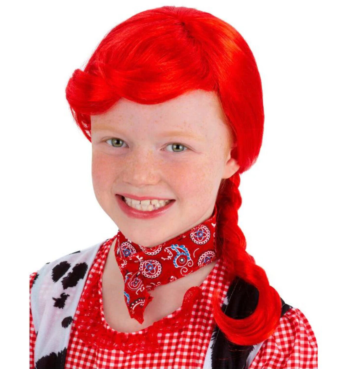Smiffy's Cowgirl Plait Wig - Red