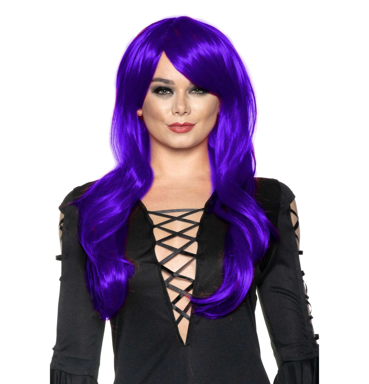 Purple Long Sassy Wig