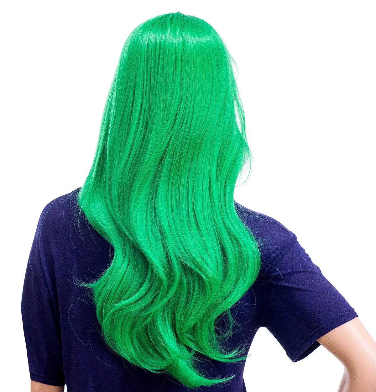 GREEN Long Sassy Wig