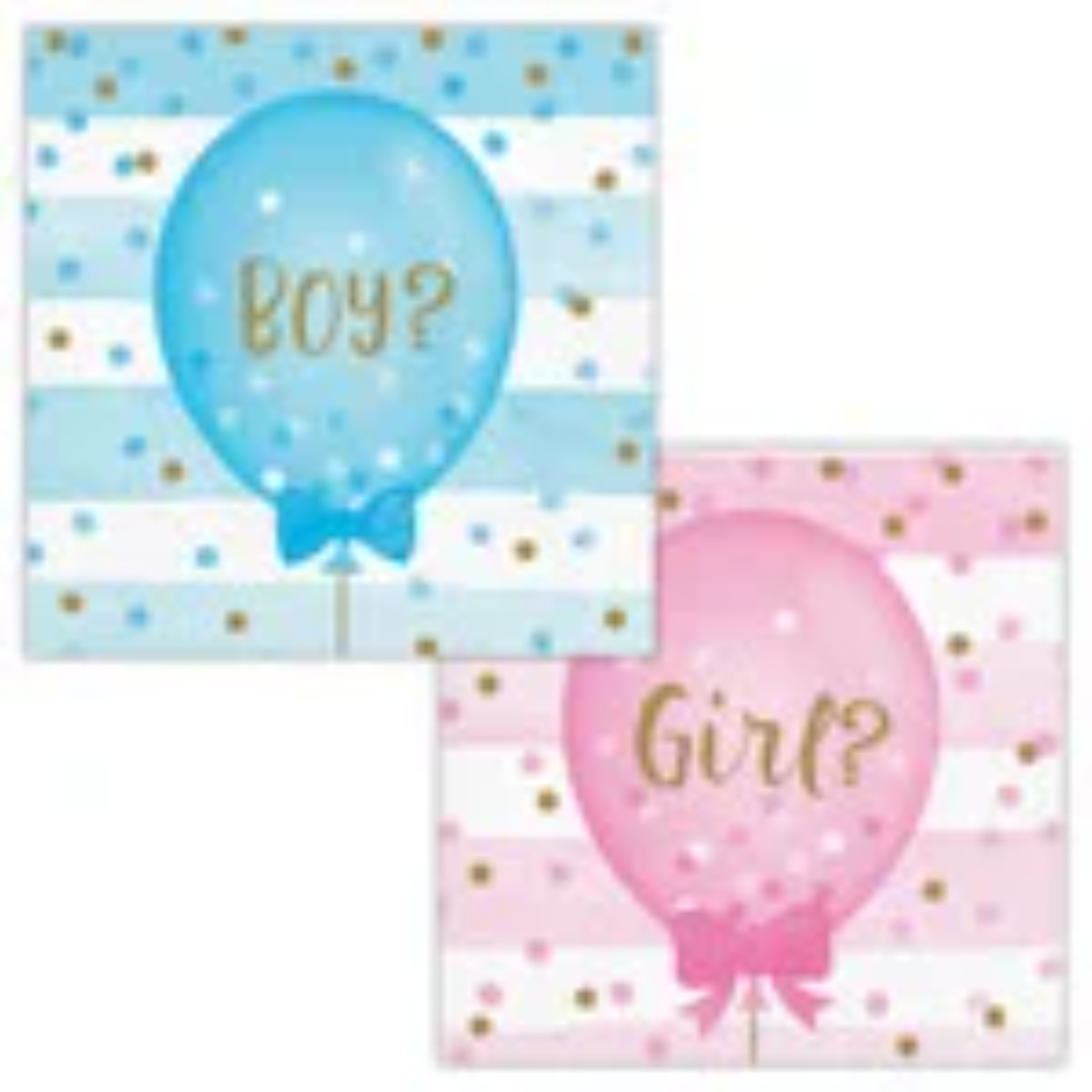 creative-converting-gender-reveal-balloons-bev-nap.jpg 16CT 2PLY BALLOONS BKF GENDER REVEAL BEVERAGE NAPKINS - Image 1