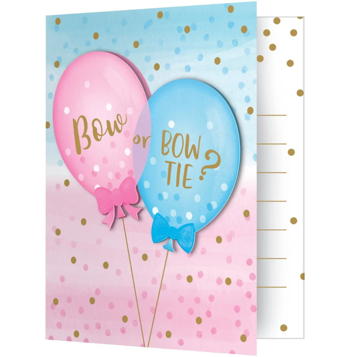 gender-reveal-balloons-invitations-8ct-990271-jpg.jpg Bow or Bowtie Invitation Gender Reveal 8ct. - Image 1