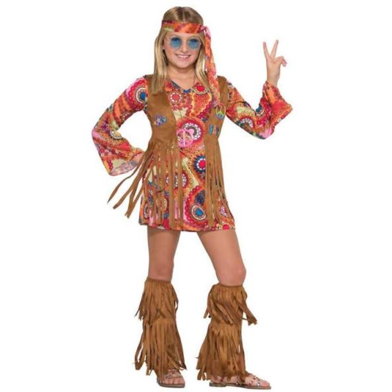 images-52.jpg Peace Lovin Hippie Kids Costume L - Image 1