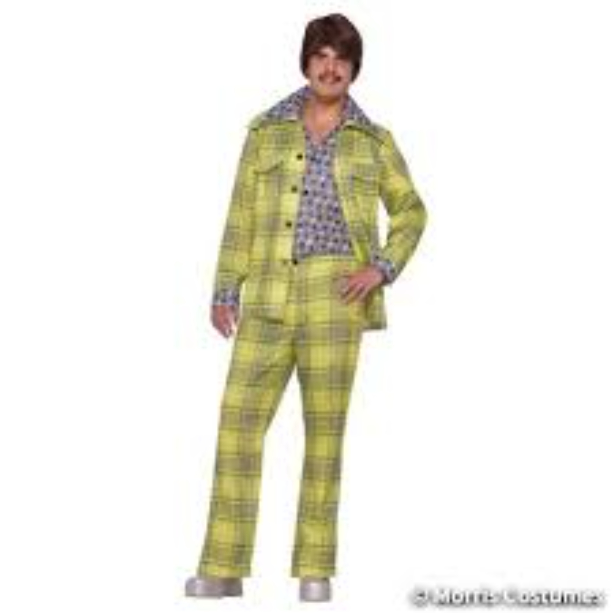images-66.jpg Men's Plaid Leisure Suit 70s Costume - Standard - Image 1