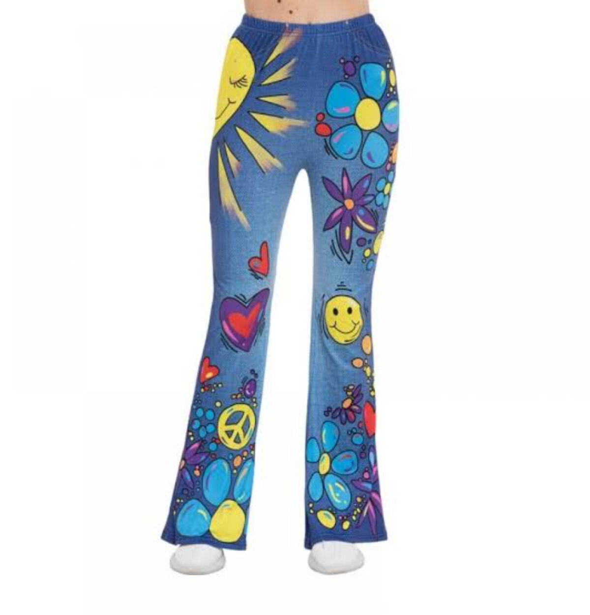 70'S RETRO HIPPIE BELL BOTTOM PANTS - OS