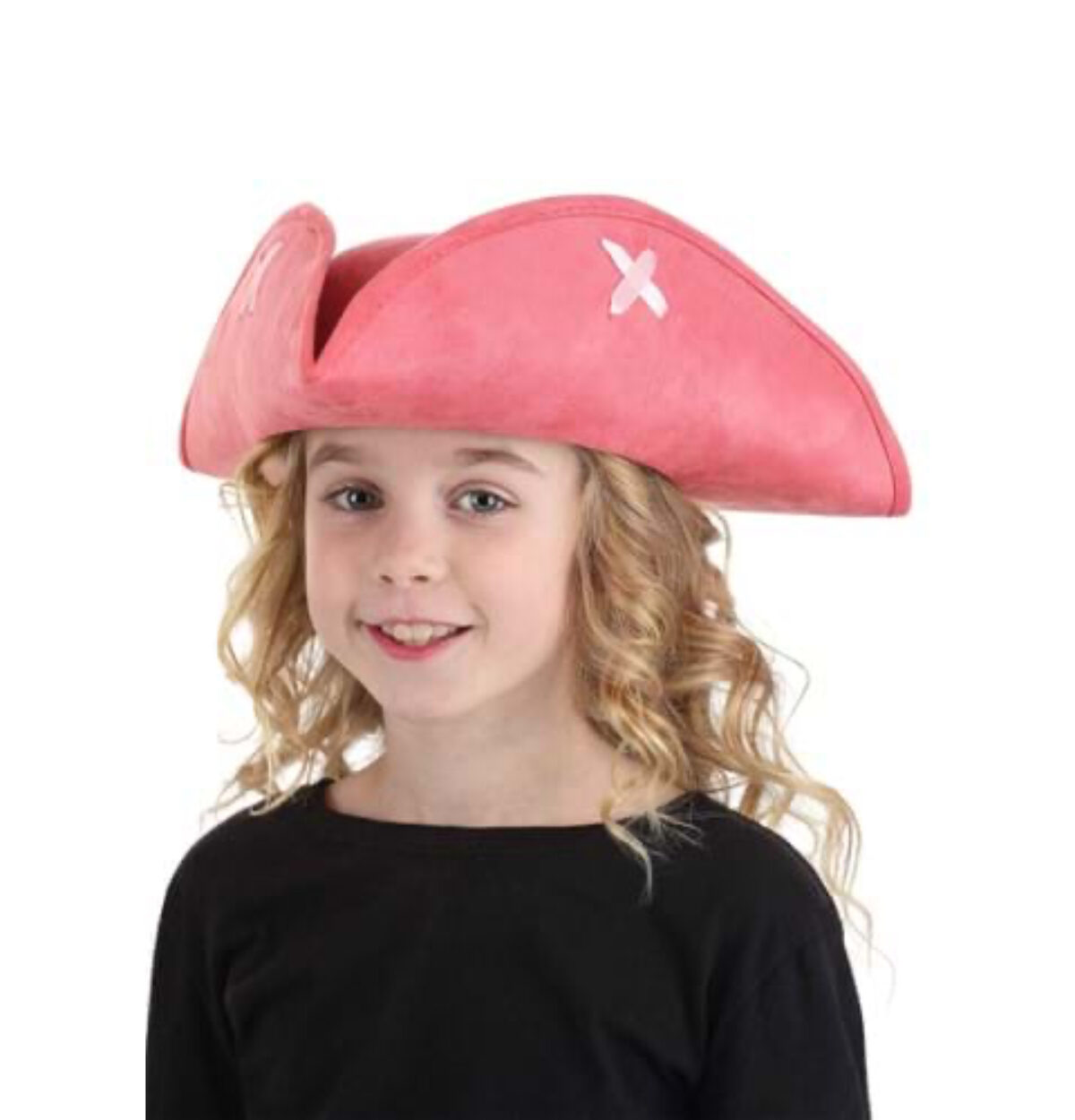 Kids Pink Tricorn Pirate Hat