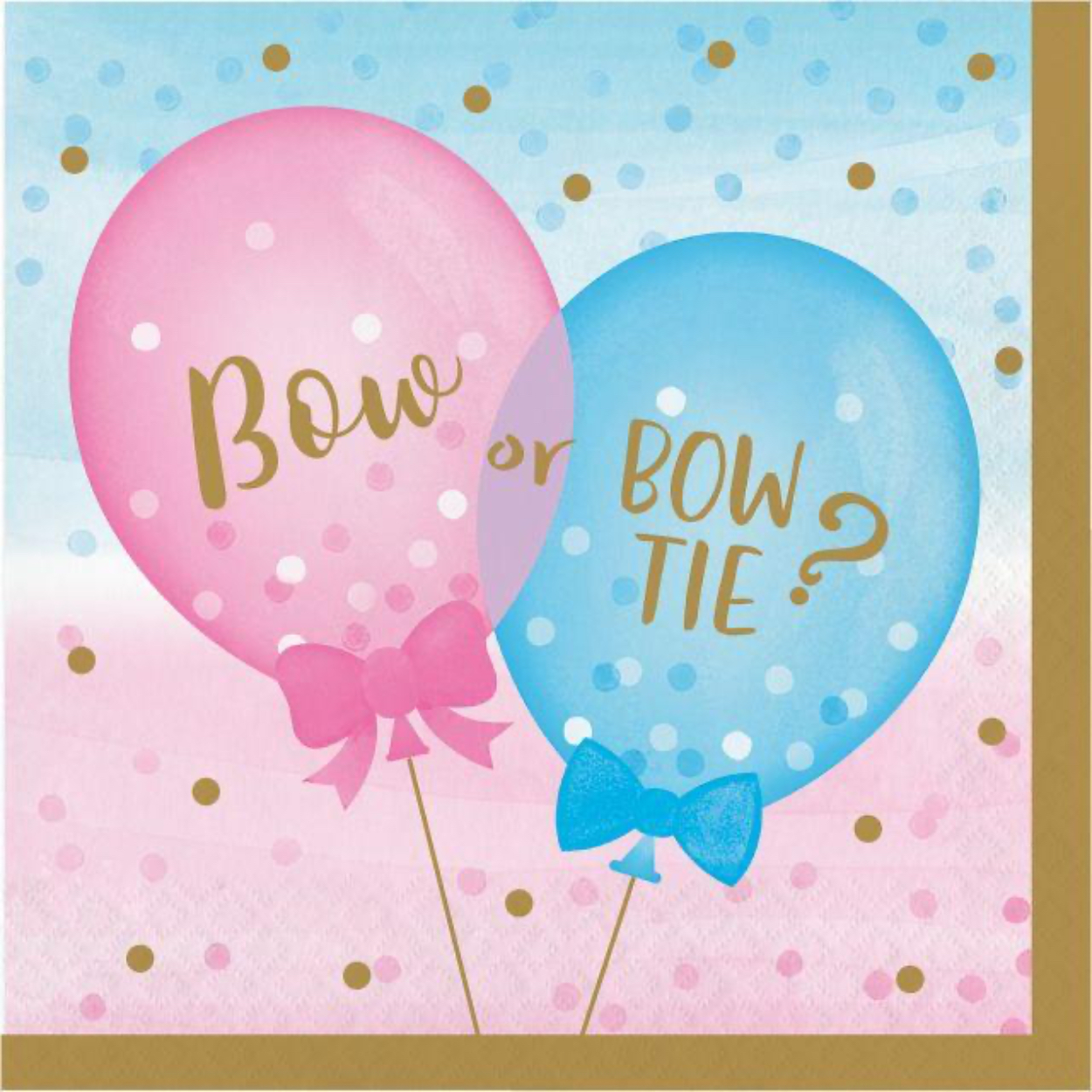 lun_e59bb420-9007-43b5-8591-9d5771cdcf26_1024x1024-2x-2.jpg Bow or Bowtie Gender Reveal Lunch Napkins 16ct. - Image 1