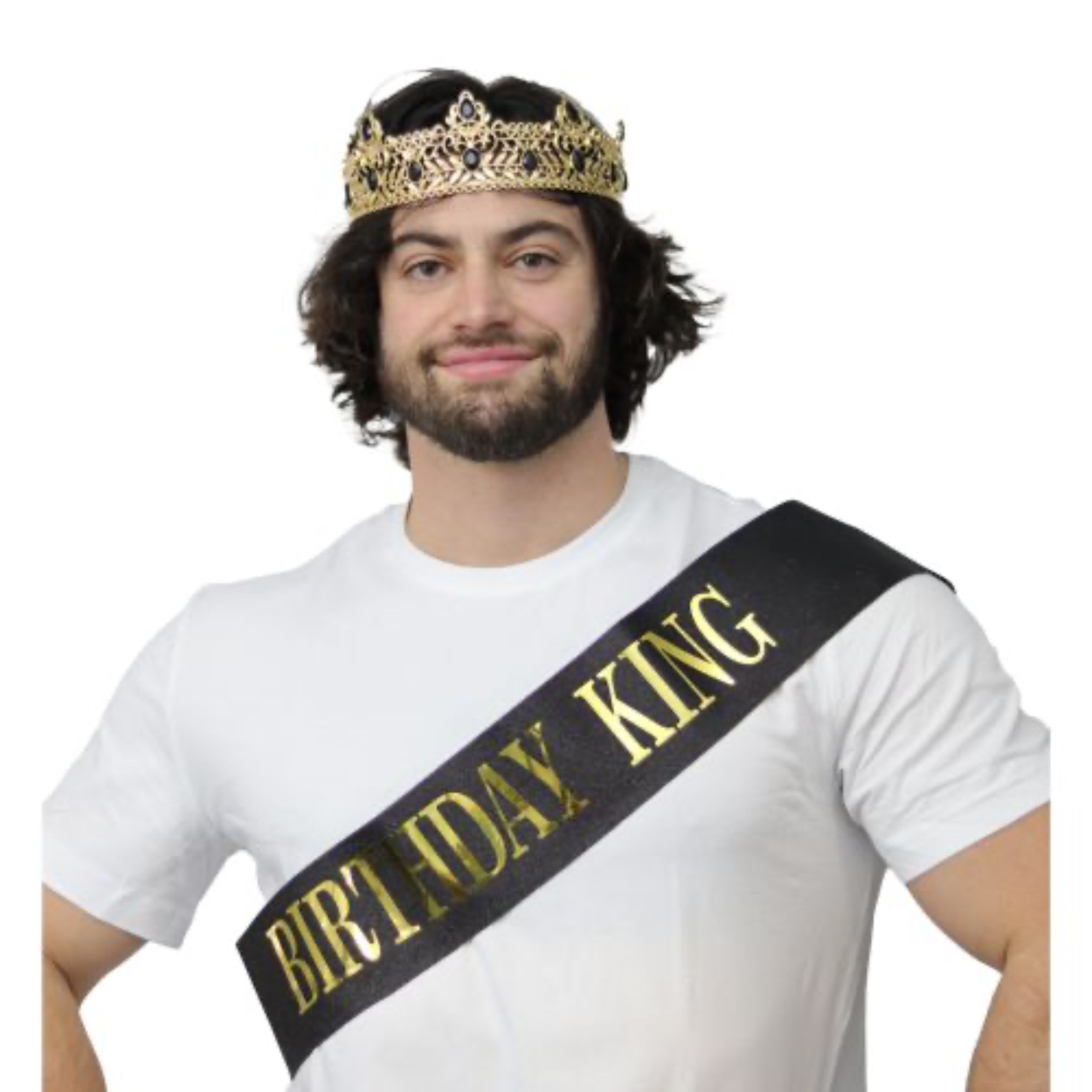 revId-14206-99-1206-w500-h500.jpg Birthday King Sash and Crown - Image 1