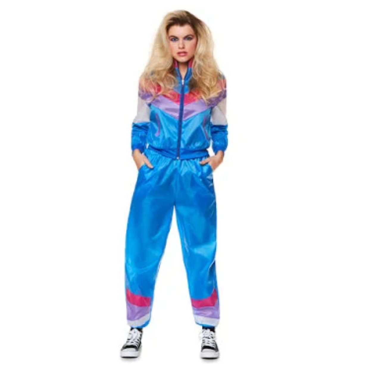 shopping-2026-06-21T124505-881.jpg 80S BLUE SHELL SUIT WOMEN'S COSTUME MEDIUM 10-12 - Image 1