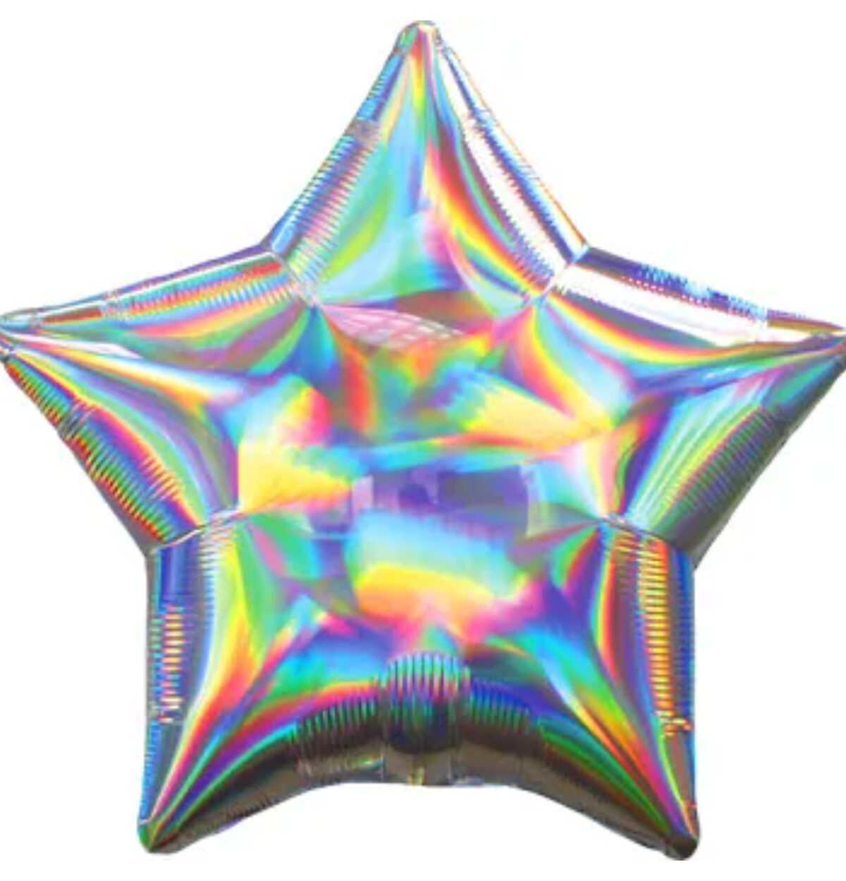 19" Iridescent Rainbow Star Balloon