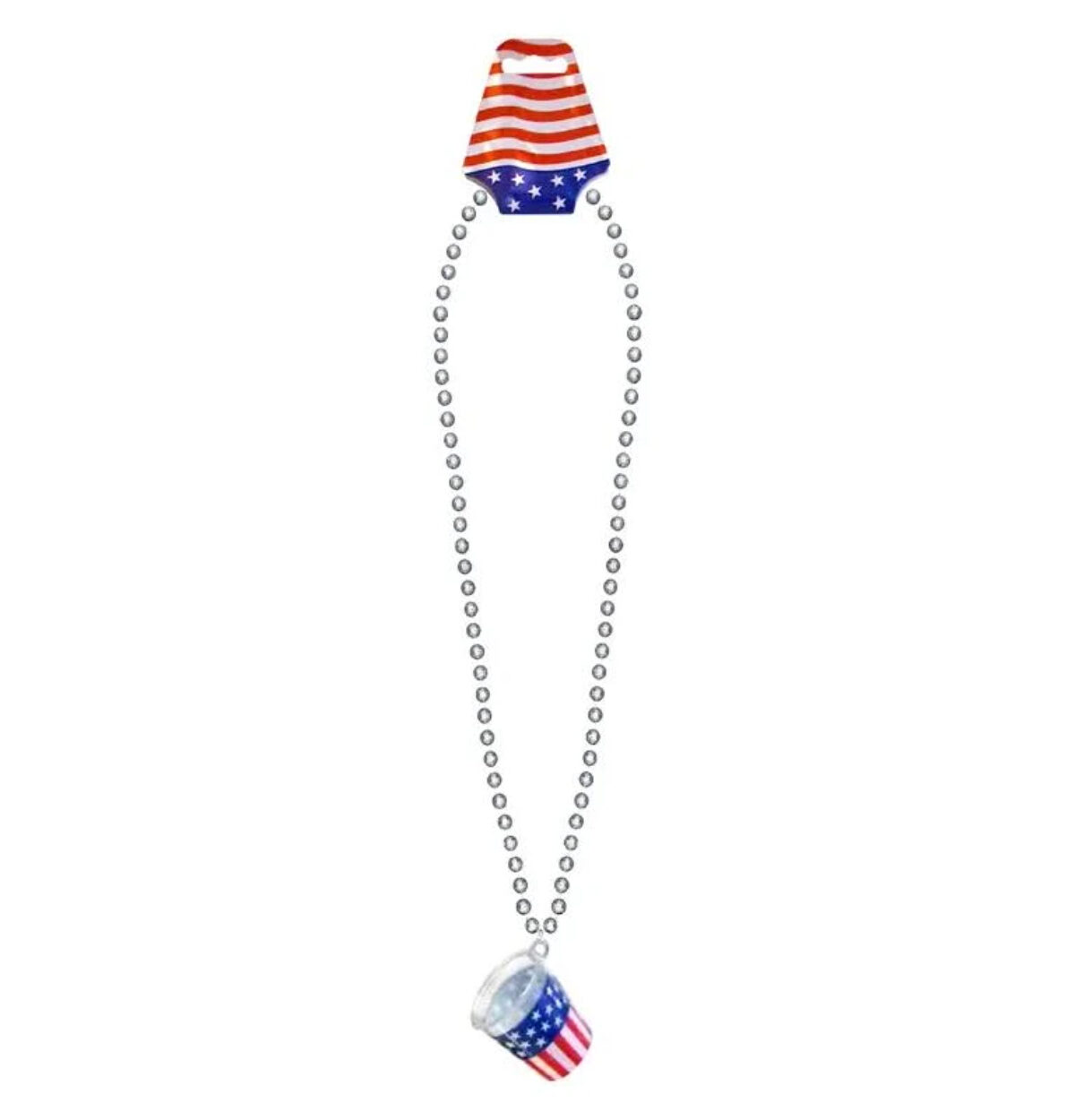 USA Flag Shot Glass On Chain