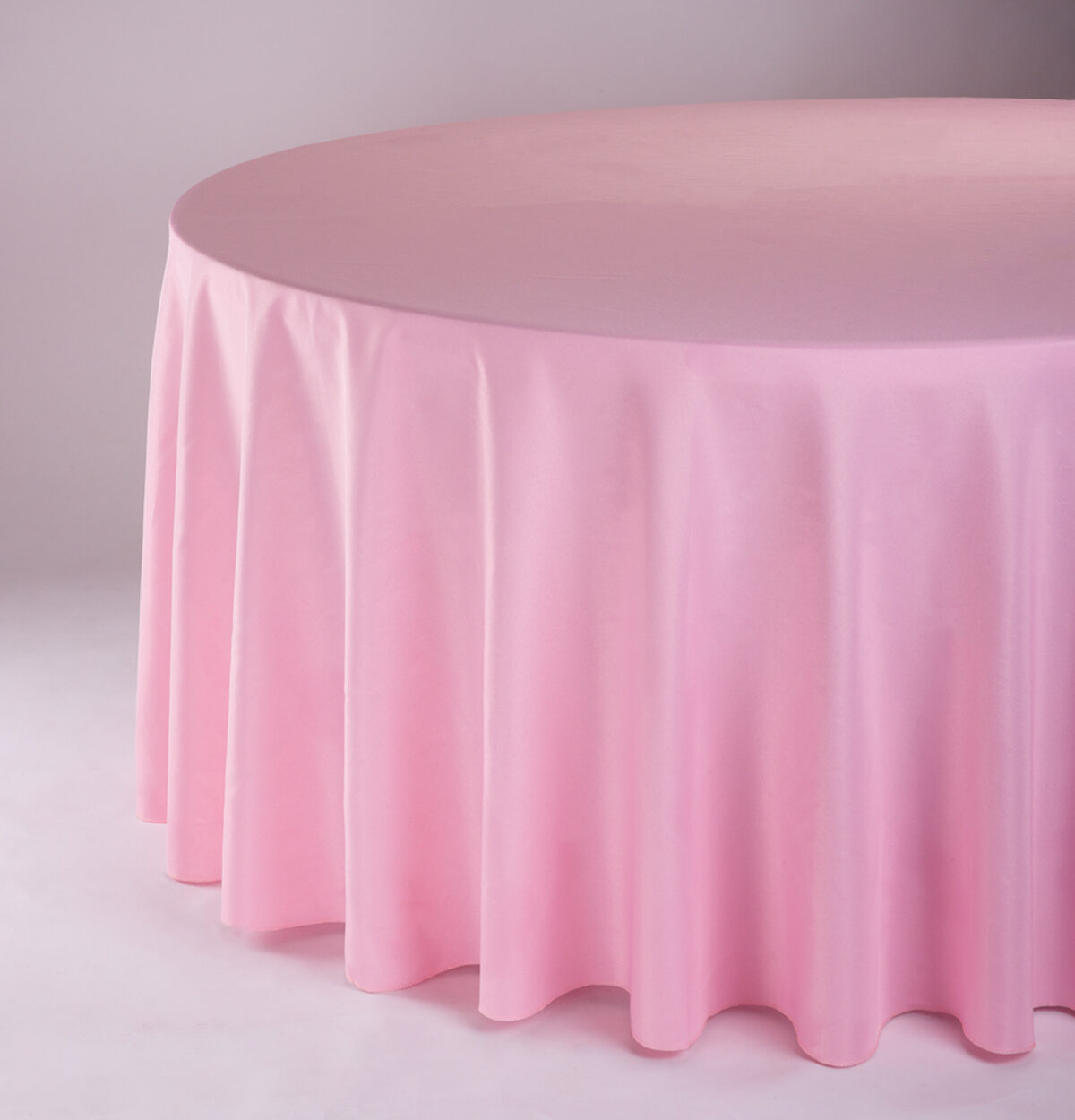 Pink 120" Round Poly Tablecloth