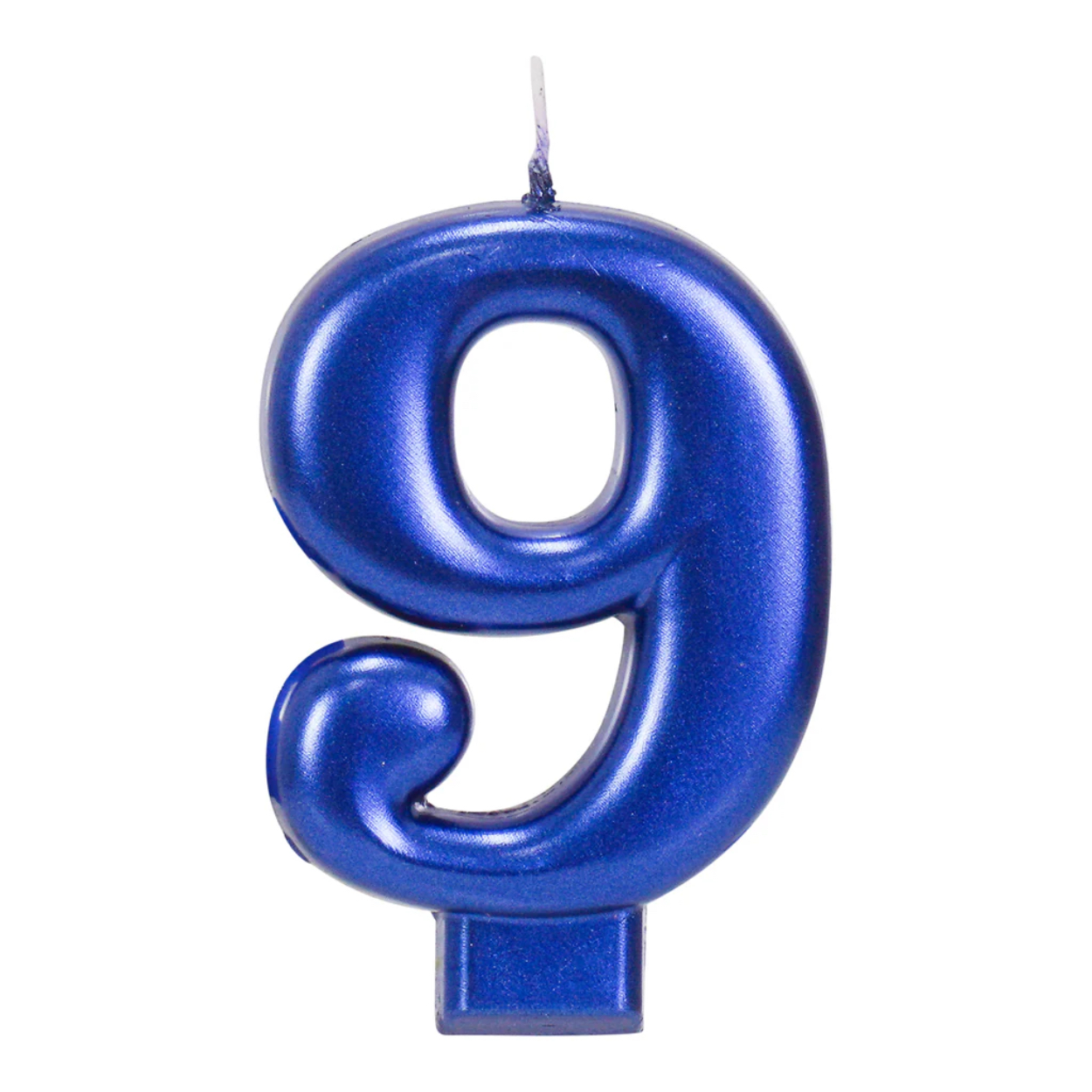 NU3-BM9-01_1_a8db6755-4290-4d28-9f98-9af92e659095_1024x1024-jpg.jpg Blue Metallic 3.25 inch Number Candles #9 - Image 1